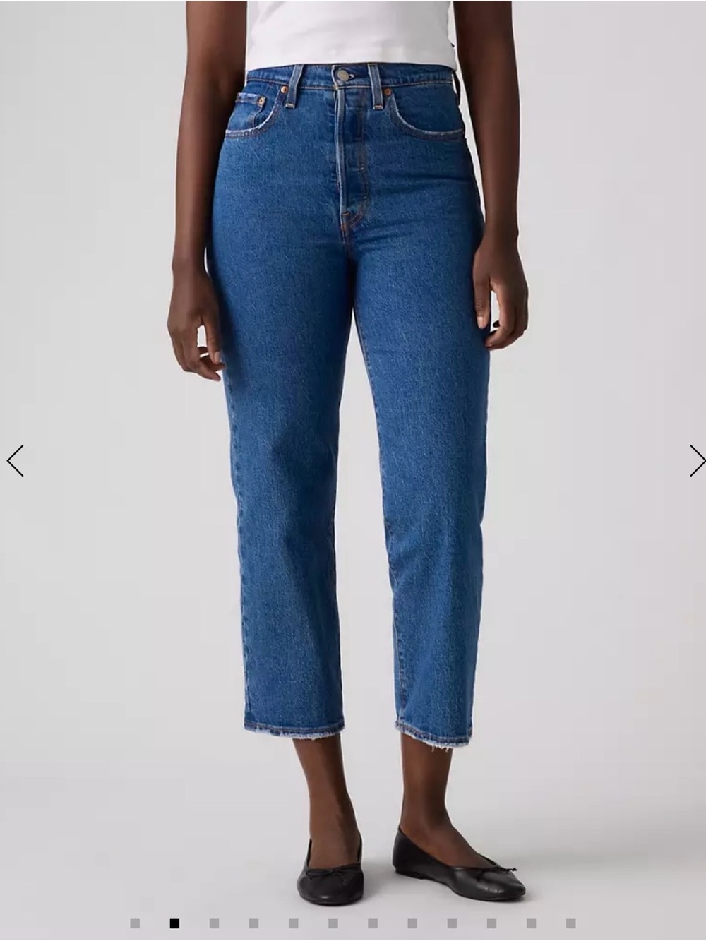 Levi's ribcage straight ankle blue jeans